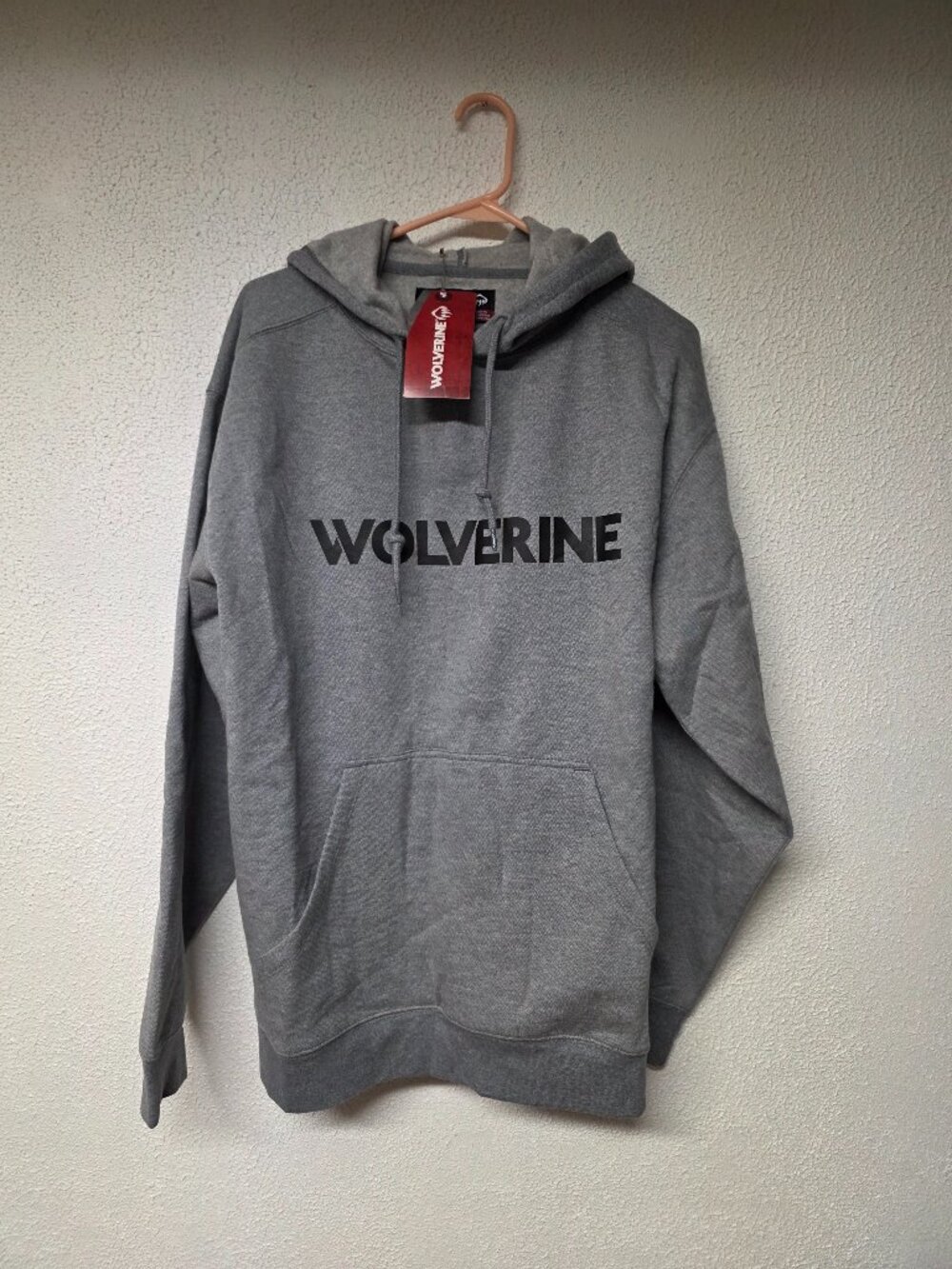 Mens Wolverine Gray Hoodie Size Large - New